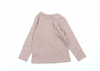 Cherokee Girls Brown   Basic T-Shirt Size 12-18 Months