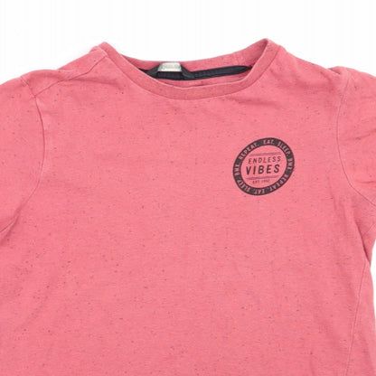 Asda George Boys Red Polka Dot  Basic T-Shirt Size 10-11 Years
