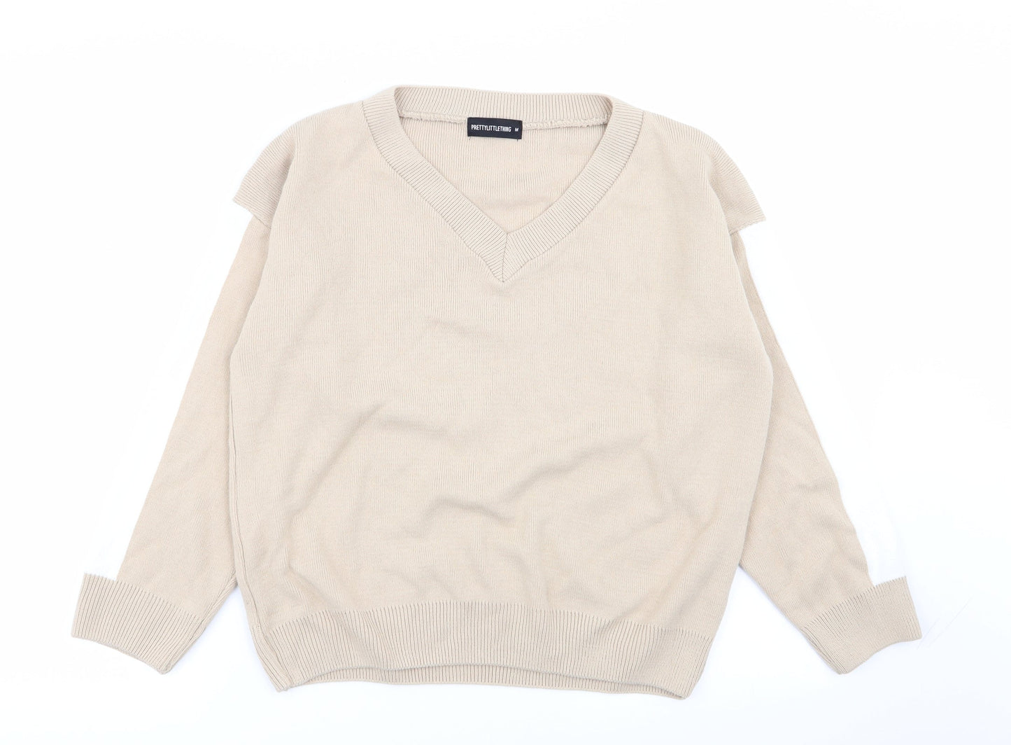 Womens UK Size M PLT Beige Pullover Jumper