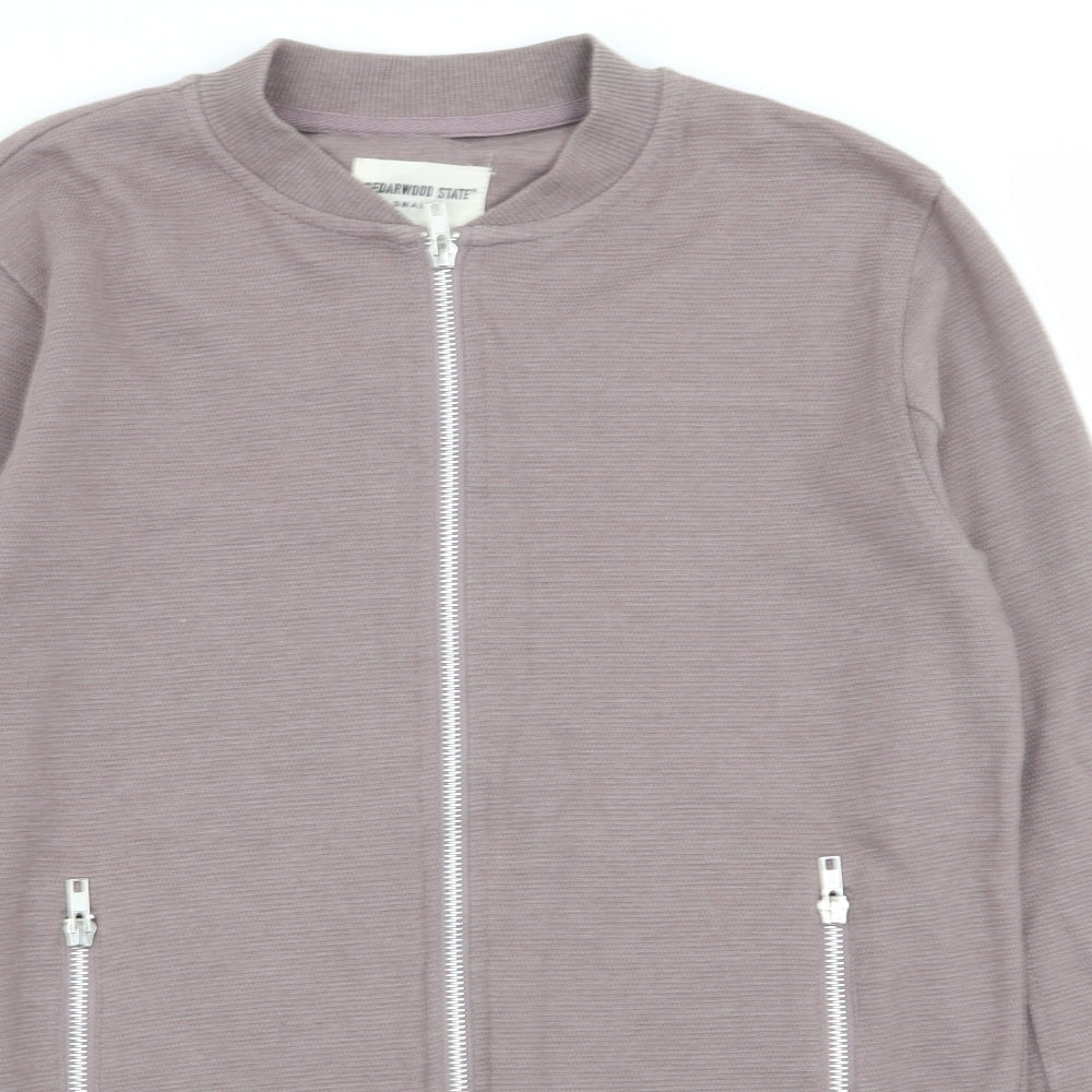 Cedar Wood State Mens Brown   Full Zip Jumper Size S