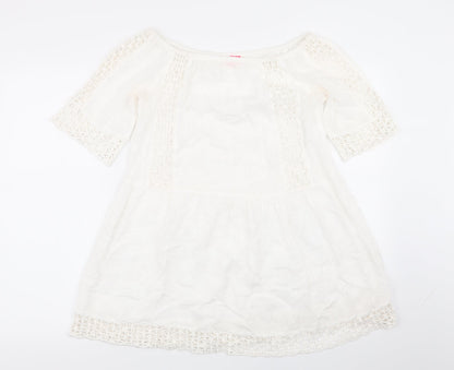 Womens UK Size XS River Island White Basic T-Shirt