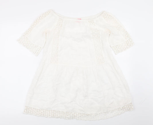Womens UK Size XS River Island White Basic T-Shirt