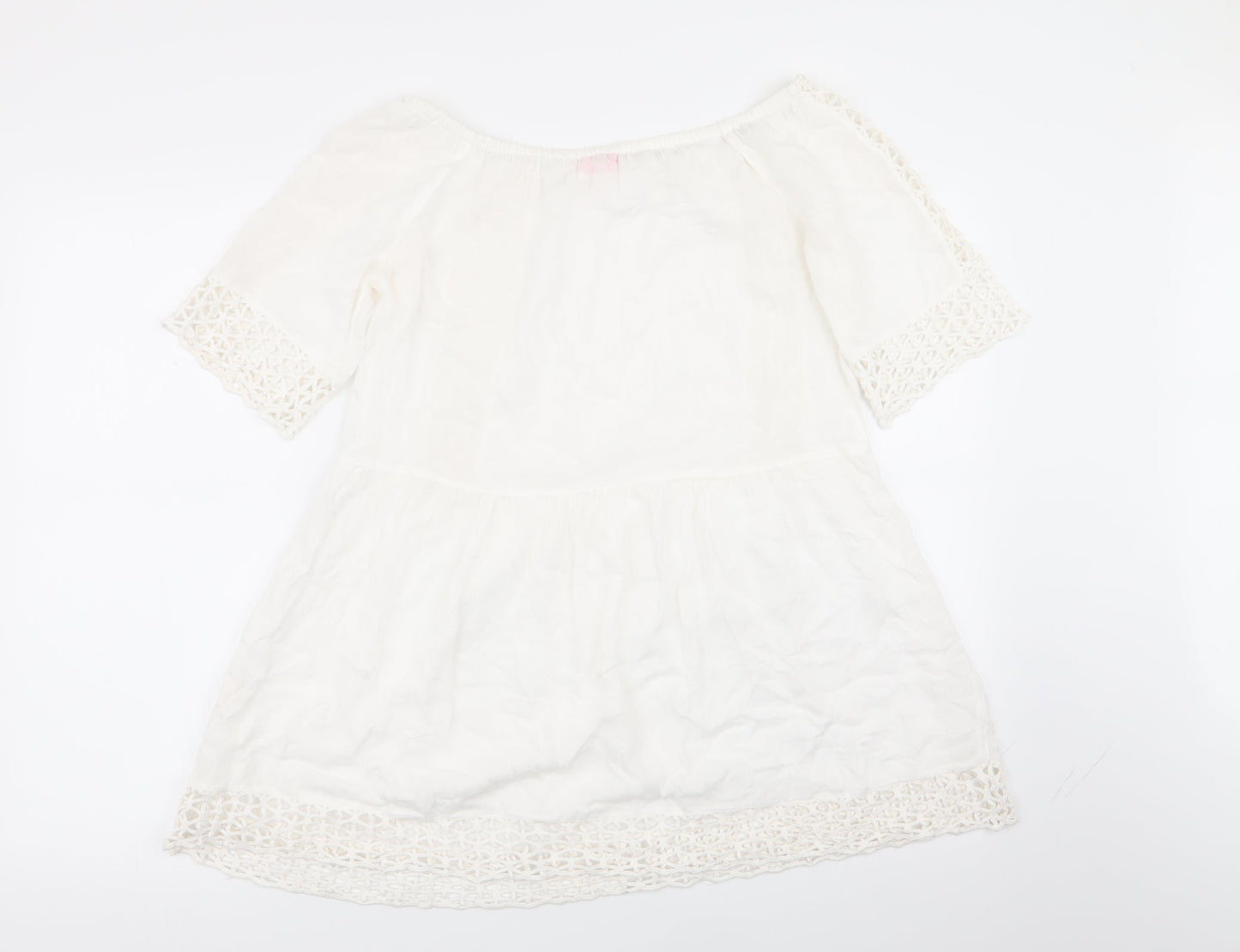 Womens UK Size XS River Island White Basic T-Shirt
