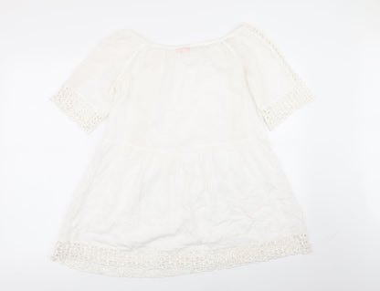 Womens UK Size XS River Island White Basic T-Shirt