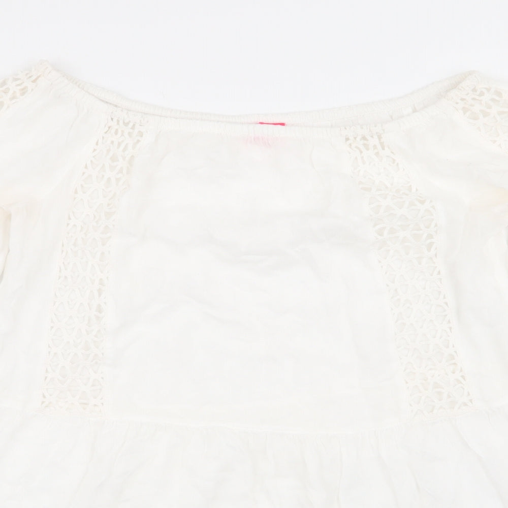 Womens UK Size XS River Island White Basic T-Shirt