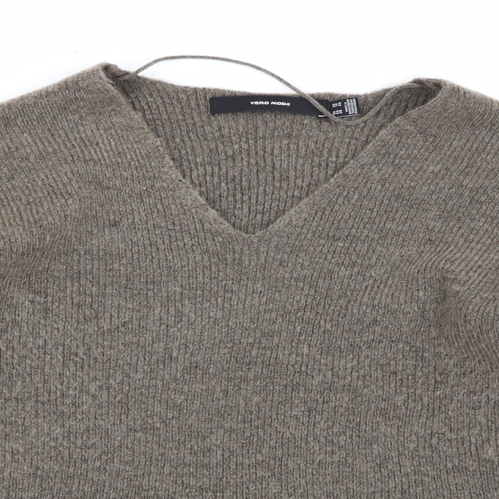 Womens UK Size XS VERO MODA Brown Pullover Jumper