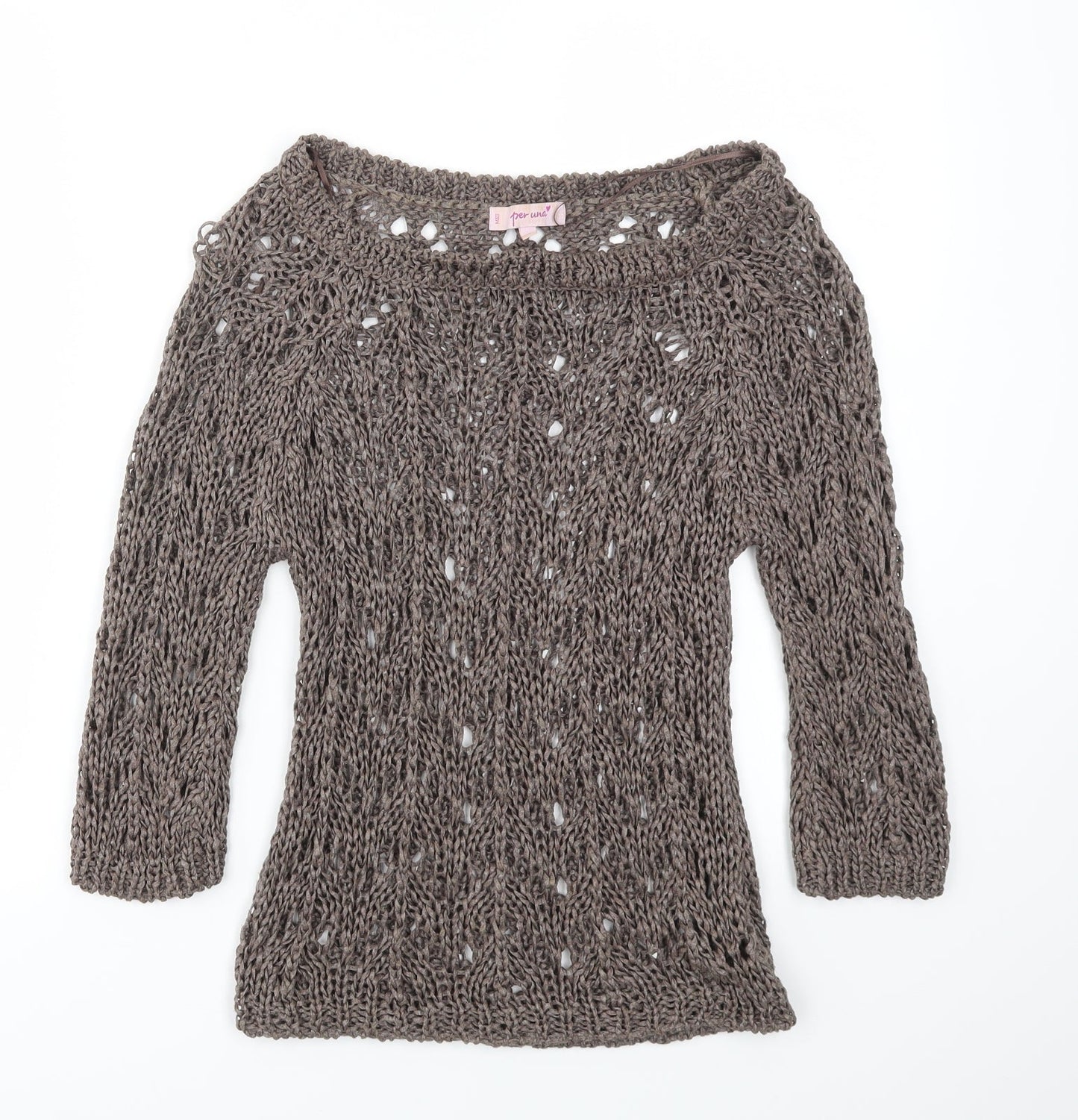Womens UK Size S M&S Brown Pullover Jumper
