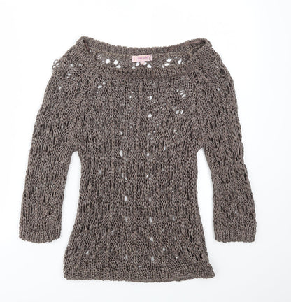 Womens UK Size S M&S Brown Pullover Jumper