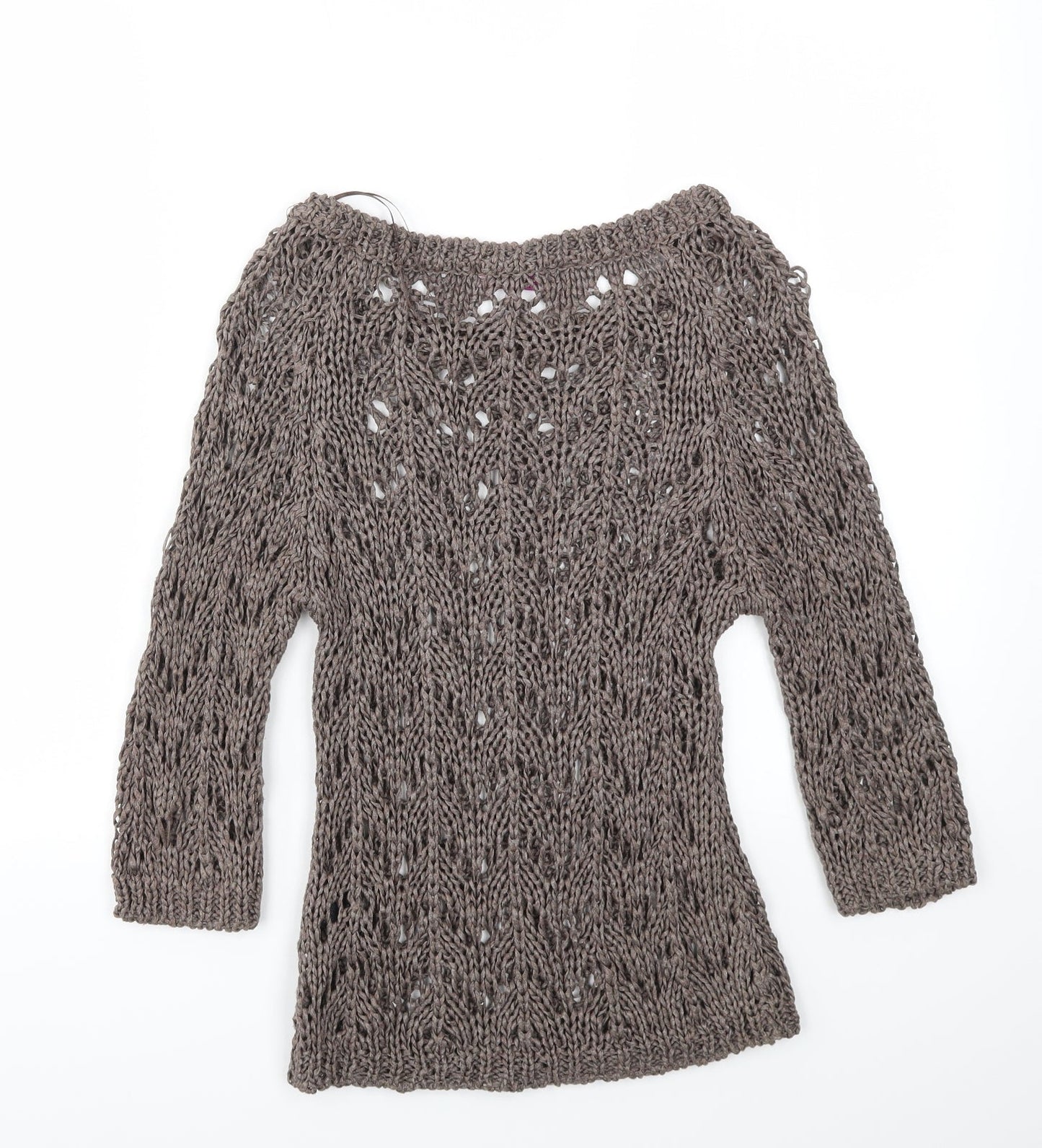 Womens UK Size S M&S Brown Pullover Jumper