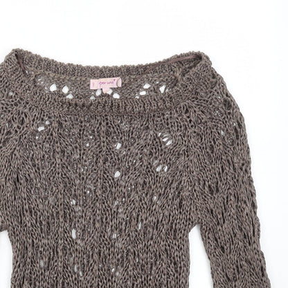Womens UK Size S M&S Brown Pullover Jumper