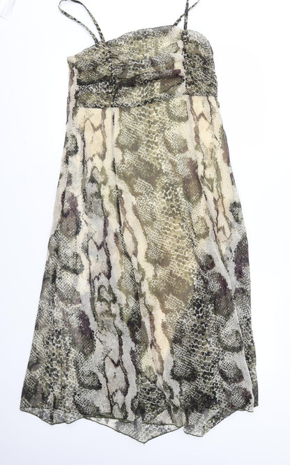 Solo Womens Multicoloured Animal Print  Fit & Flare  Size 12