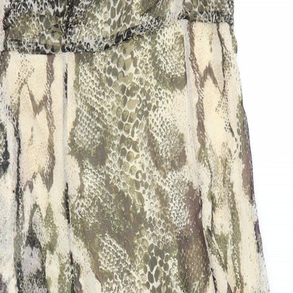 Solo Womens Multicoloured Animal Print  Fit & Flare  Size 12