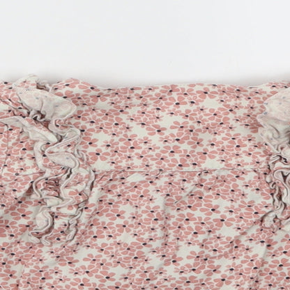 M&S Girls Pink Floral  Fit & Flare  Size 6-9 Months