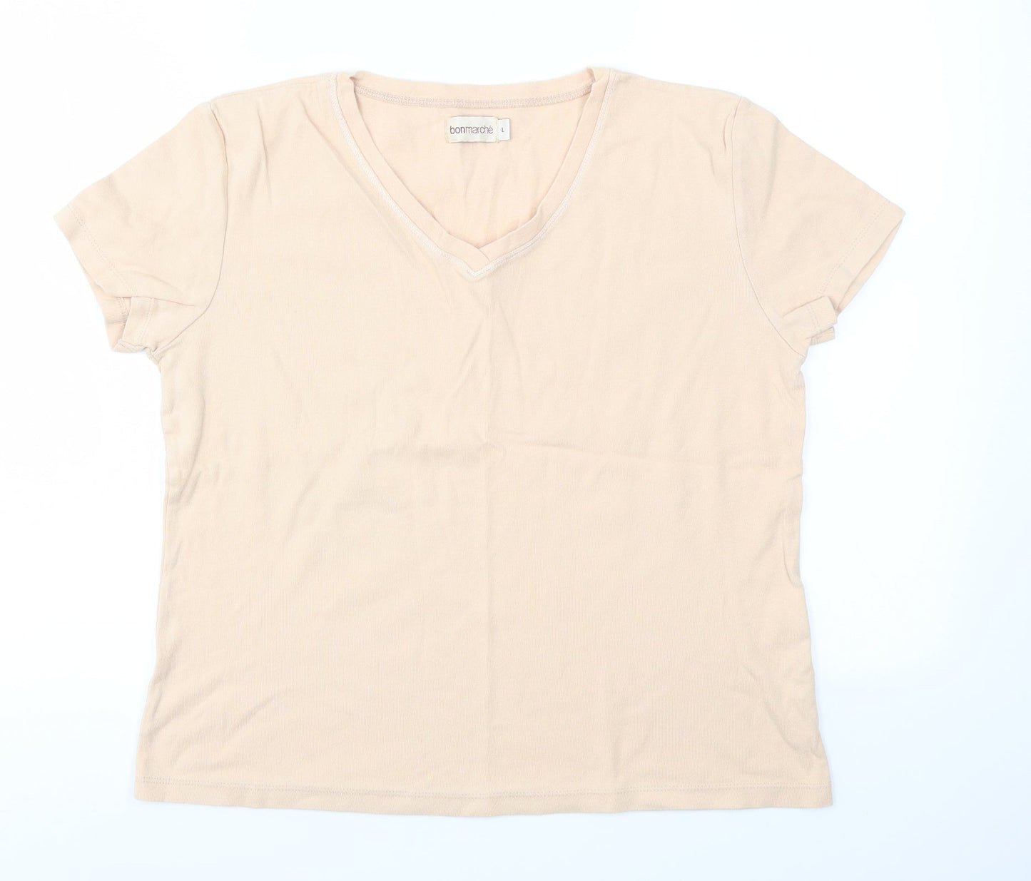 Womens UK Size L Bonmarché Pink Basic T-Shirt