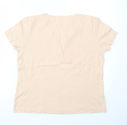 Womens UK Size L Bonmarché Pink Basic T-Shirt