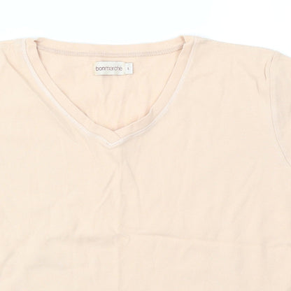 Womens UK Size L Bonmarché Pink Basic T-Shirt