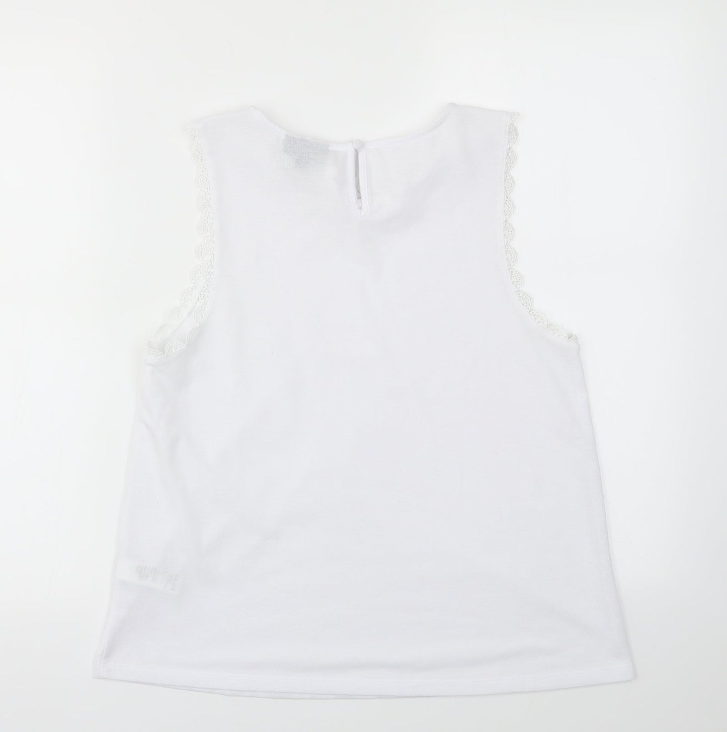 Womens UK Size 12 Topshop White Basic T-Shirt