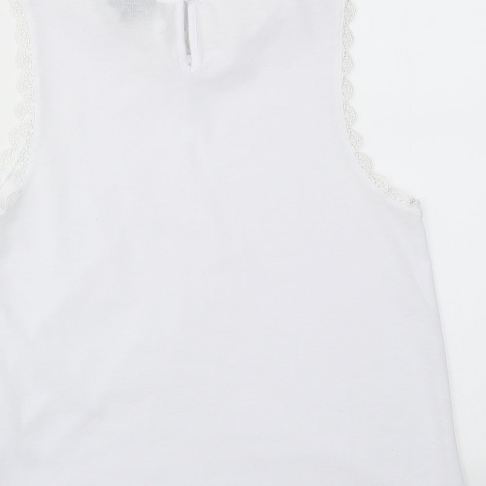 Womens UK Size 12 Topshop White Basic T-Shirt