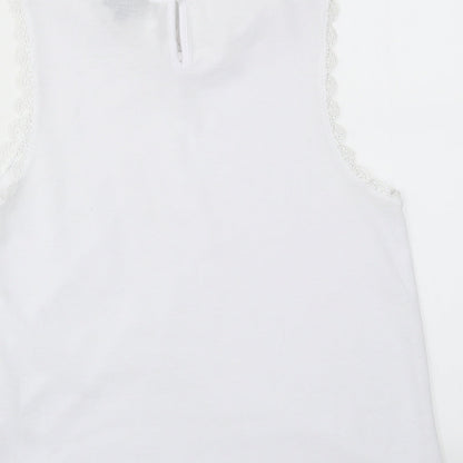 Womens UK Size 12 Topshop White Basic T-Shirt