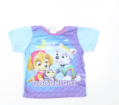 Nickelodeon Girls Multicoloured Animal Print  Basic T-Shirt Size 3-4 Years