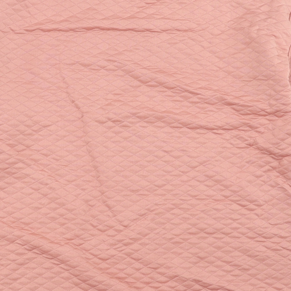 Boohoo Womens Pink Argyle/Diamond  Pullover Sweatshirt Size 12