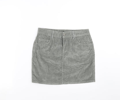 Bradford Womens Green  Corduroy Mini Skirt Size 8
