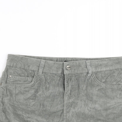 Bradford Womens Green  Corduroy Mini Skirt Size 8