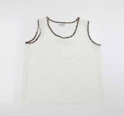 Womens UK Size 16 Eye Catch White Basic Blouse