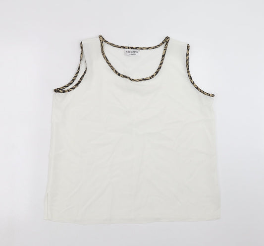Womens UK Size 16 Eye Catch White Basic Blouse