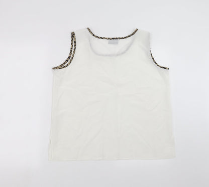 Womens UK Size 16 Eye Catch White Basic Blouse