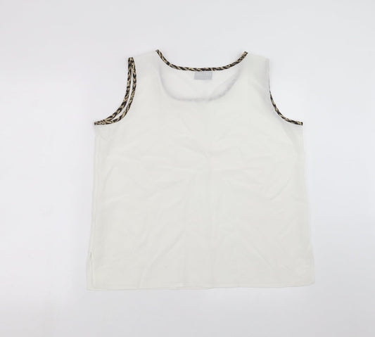 Womens UK Size 16 Eye Catch White Basic Blouse