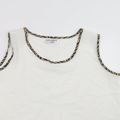 Womens UK Size 16 Eye Catch White Basic Blouse