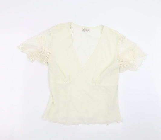Womens UK Size 16 Roman Originals Ivory Basic Blouse