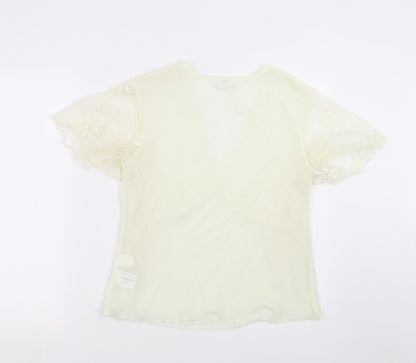 Womens UK Size 16 Roman Originals Ivory Basic Blouse