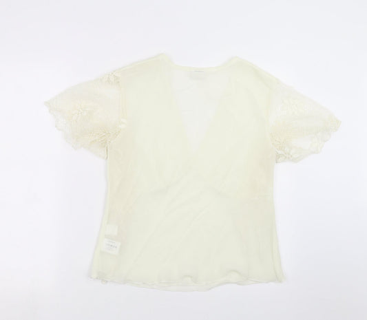 Womens UK Size 16 Roman Originals Ivory Basic Blouse