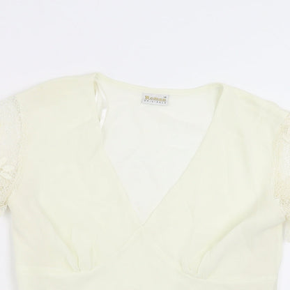 Womens UK Size 16 Roman Originals Ivory Basic Blouse