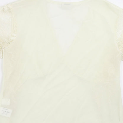 Womens UK Size 16 Roman Originals Ivory Basic Blouse