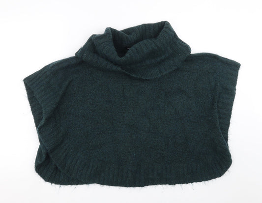 Primark Womens Green  Knit Cape Jumper Size S
