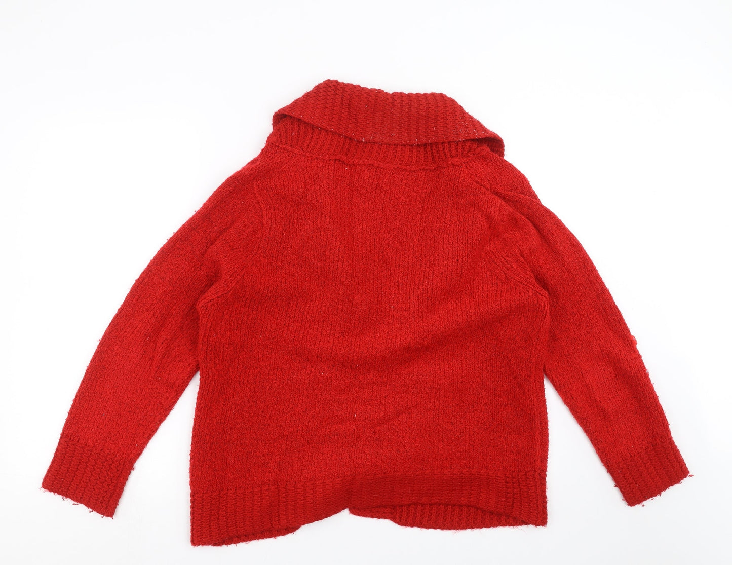 Womens UK Size XL Fay Louise Red Cardigan Jumper