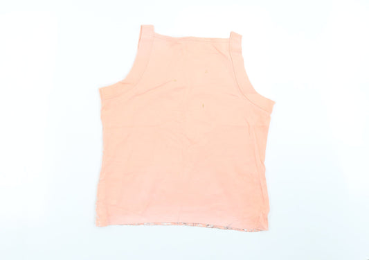 Womens UK Size L Debenhams Pink Basic T-Shirt