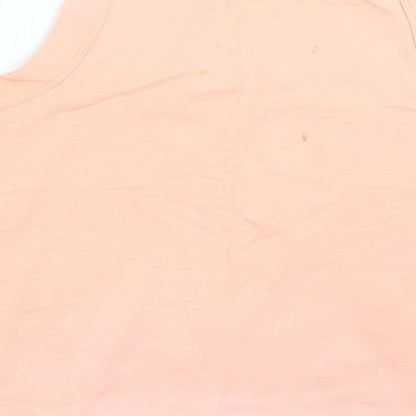 Womens UK Size L Debenhams Pink Basic T-Shirt