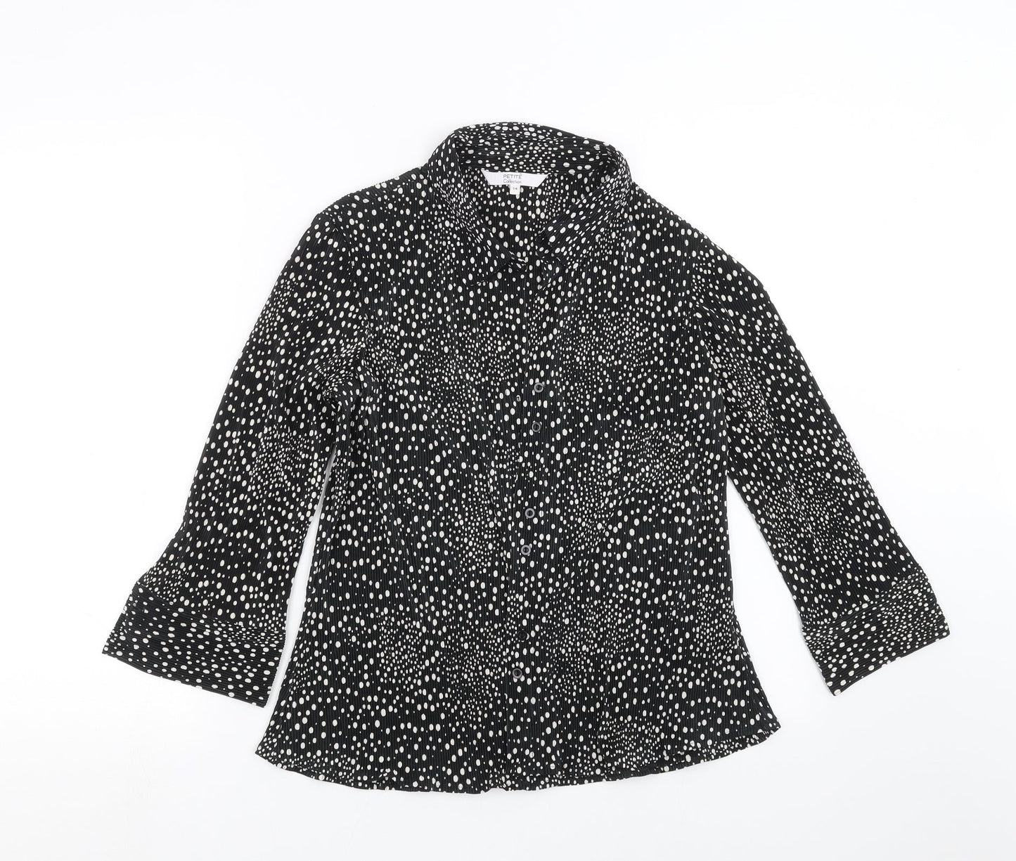 Womens UK Size 14 Debenhams Black Basic Blouse