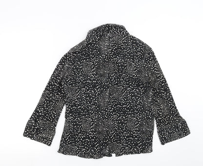 Womens UK Size 14 Debenhams Black Basic Blouse