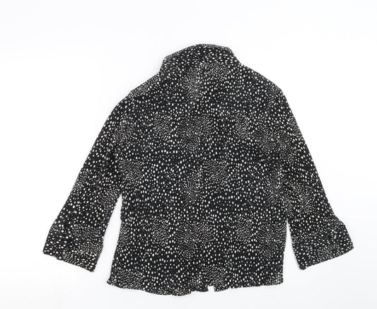 Womens UK Size 14 Debenhams Black Basic Blouse