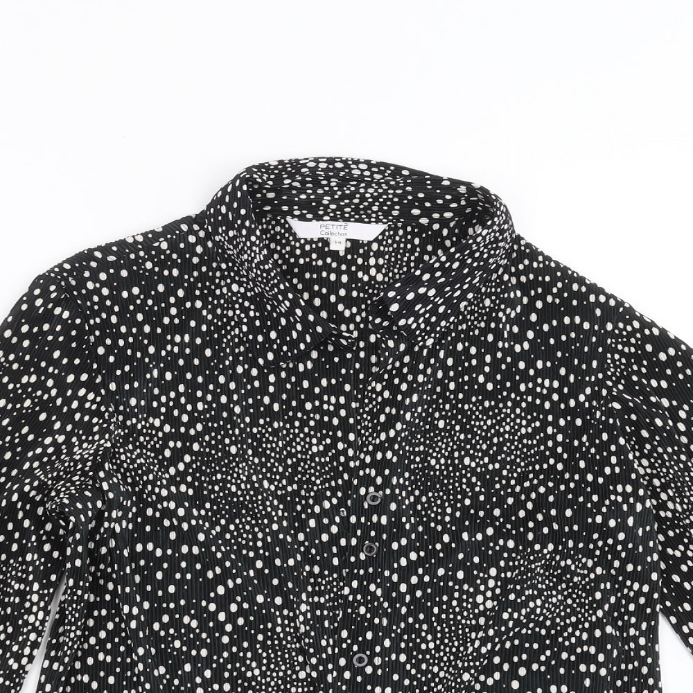 Womens UK Size 14 Debenhams Black Basic Blouse