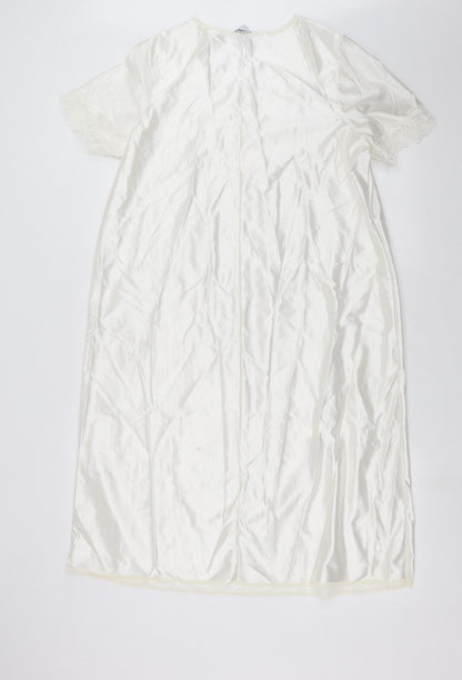 Shapely Figures Womens Ivory Solid  Top Gown Size 12