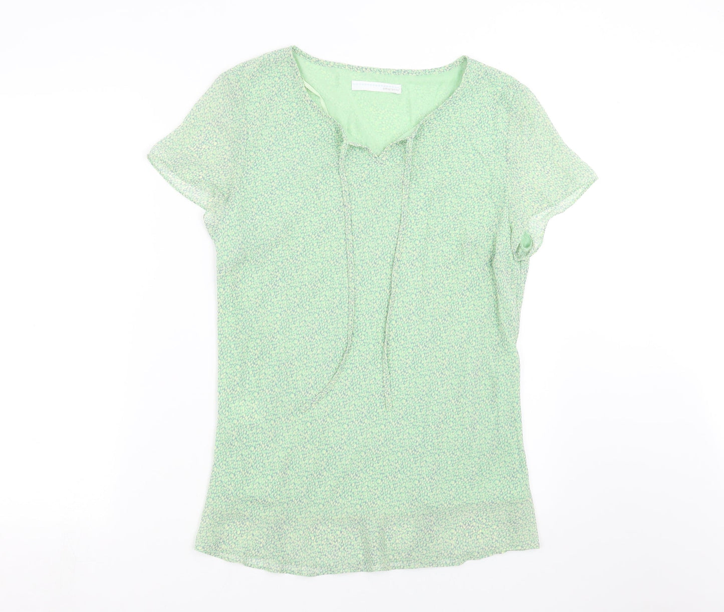 AMARANTO Womens Green Geometric  Basic Blouse Size 16