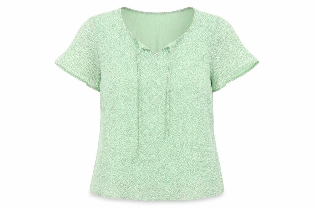 Womens UK Size 16 AMARANTO Green Basic Blouse