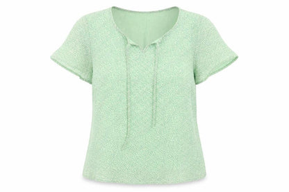 Womens UK Size 16 AMARANTO Green Basic Blouse