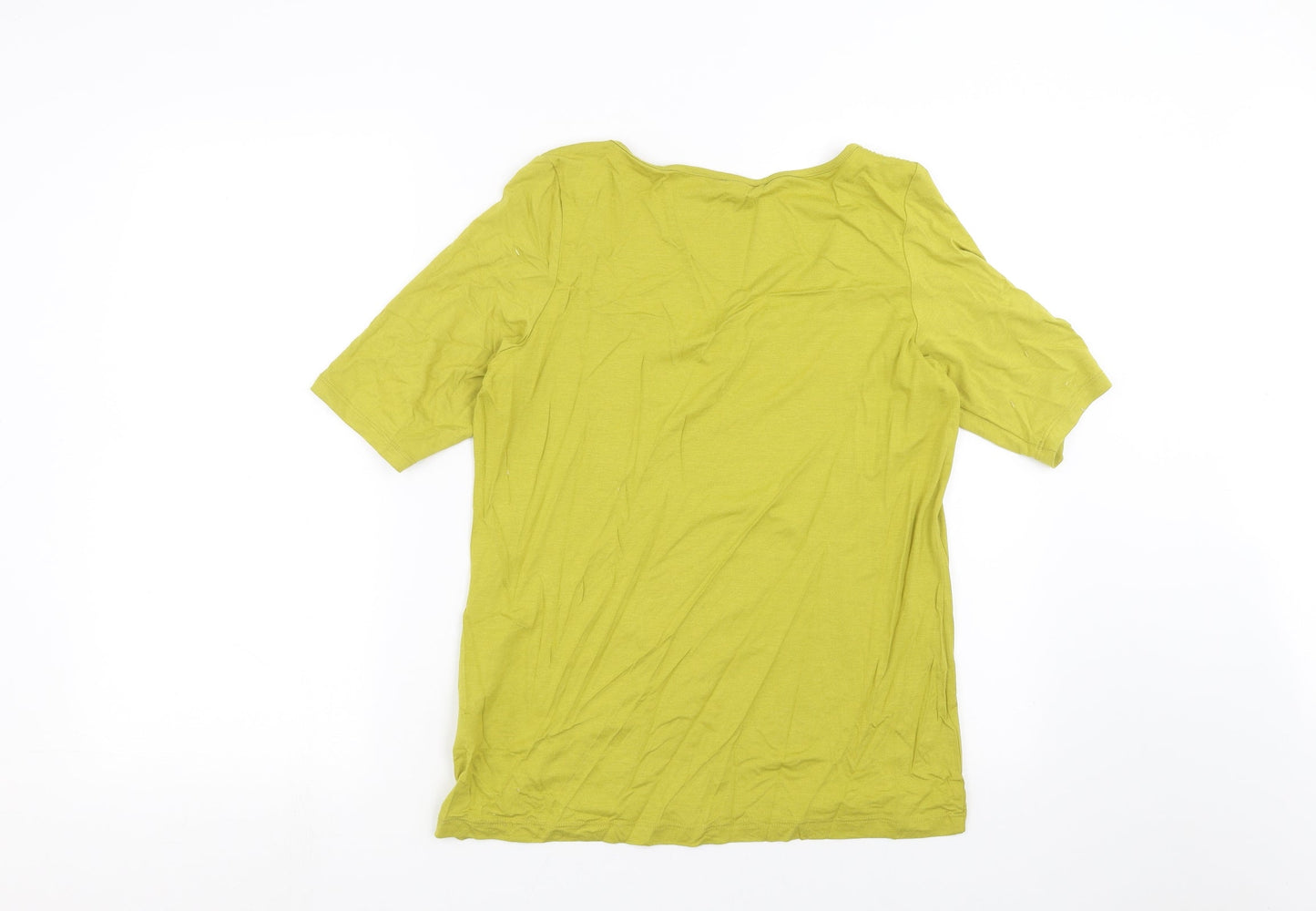 Womens UK Size 16 Marks and Spencer Green Basic T-Shirt